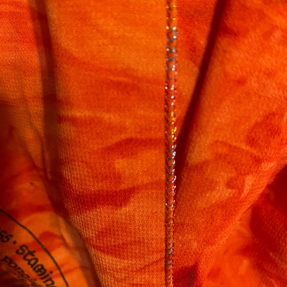 Silk tie dyed “Love” scarf. Handmade/handprinted - Picture 7 of 12